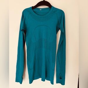 lululemon Swiftly Long Sleeve Teal Blue/Green- Size 4 - EUC